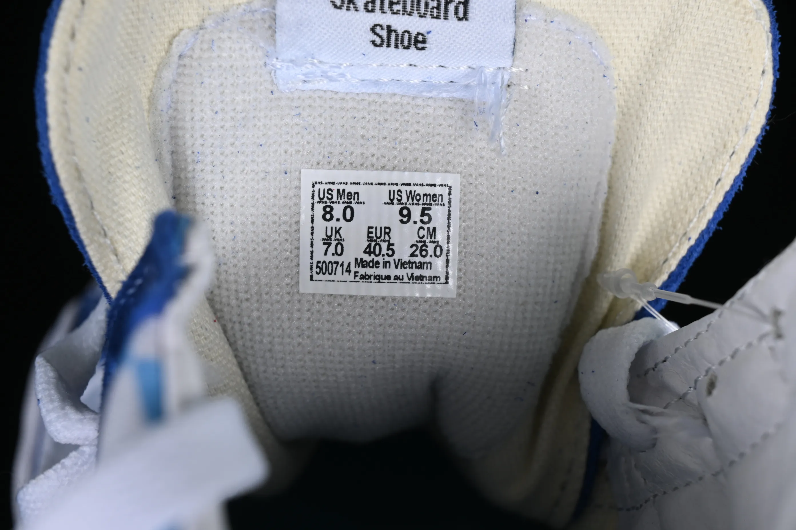 All categories Vans Vans series Vans Hi Vans high-top Vans Sk8-Hi 38 DX Vans official blue checkerboard casual canvas shoes VN0A5KRIA5I